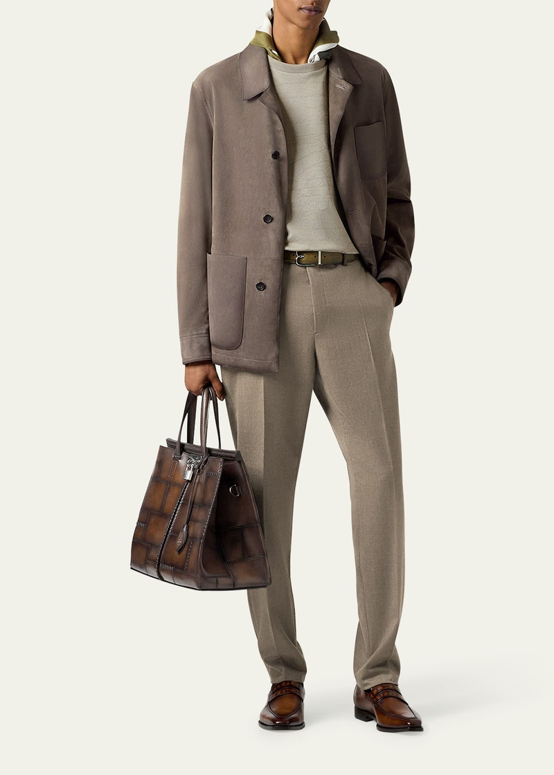 Berluti Men's Leather Shirt Jacket outlook