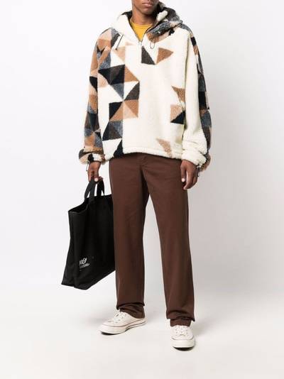 424 fleece geometric-detail sweatshirt outlook
