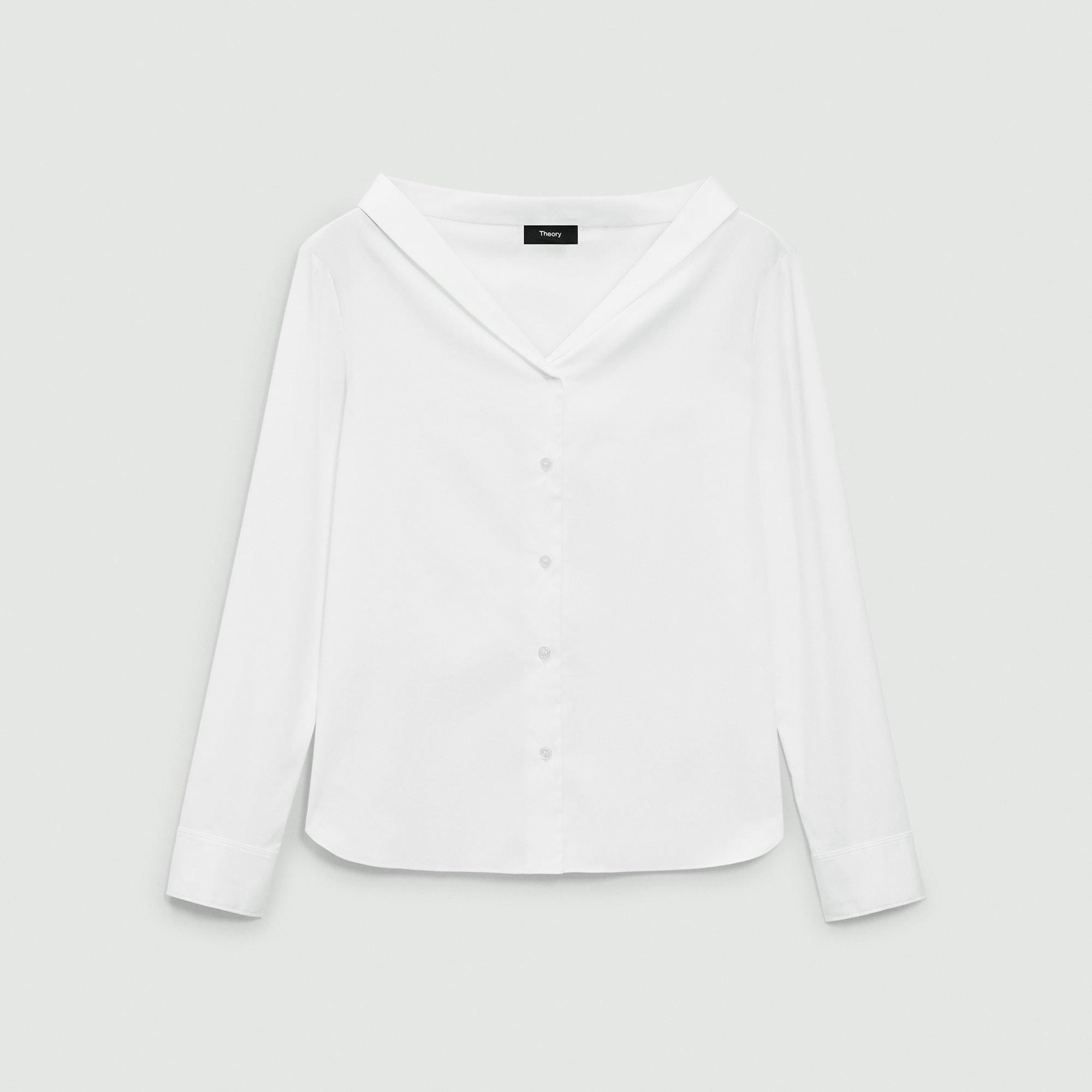 Off-The-Shoulder Blouse in Good Cotton - 1