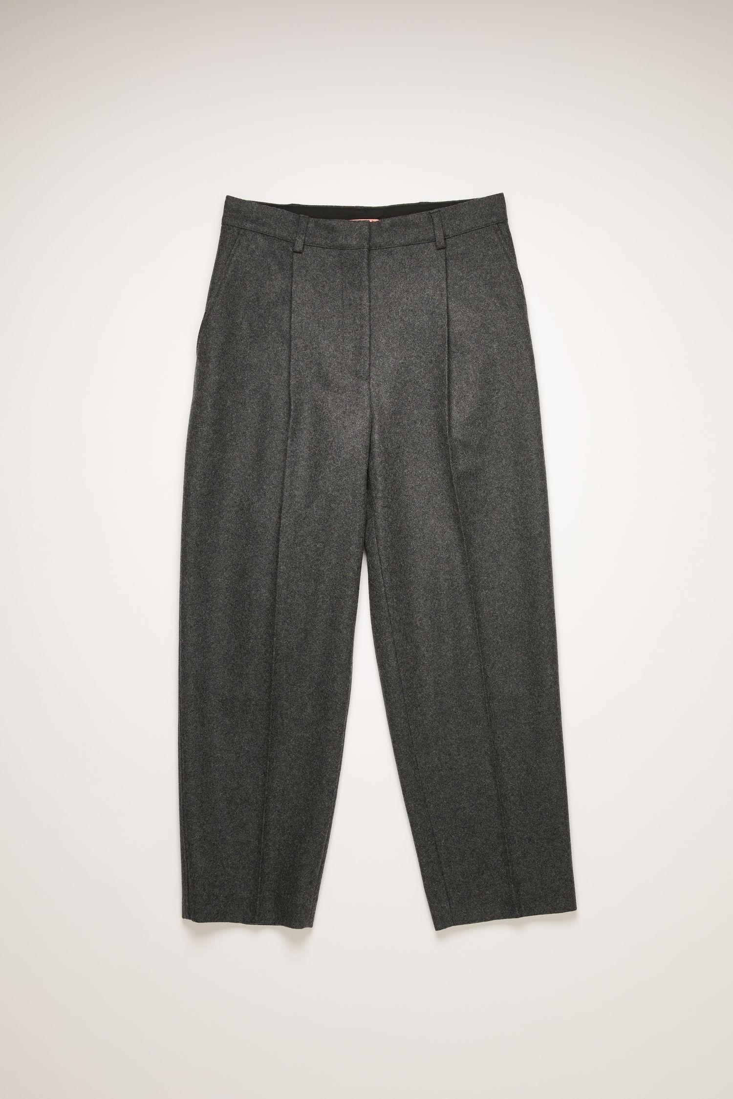 Tapered wool-blend trousers charcoal grey - 1