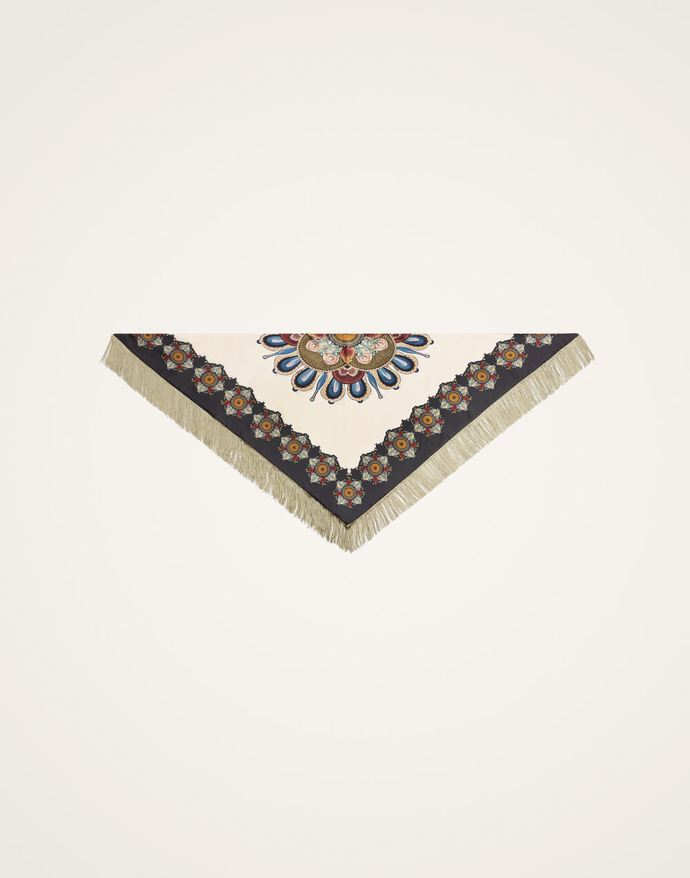 Fringe Triangle Scarf - 8