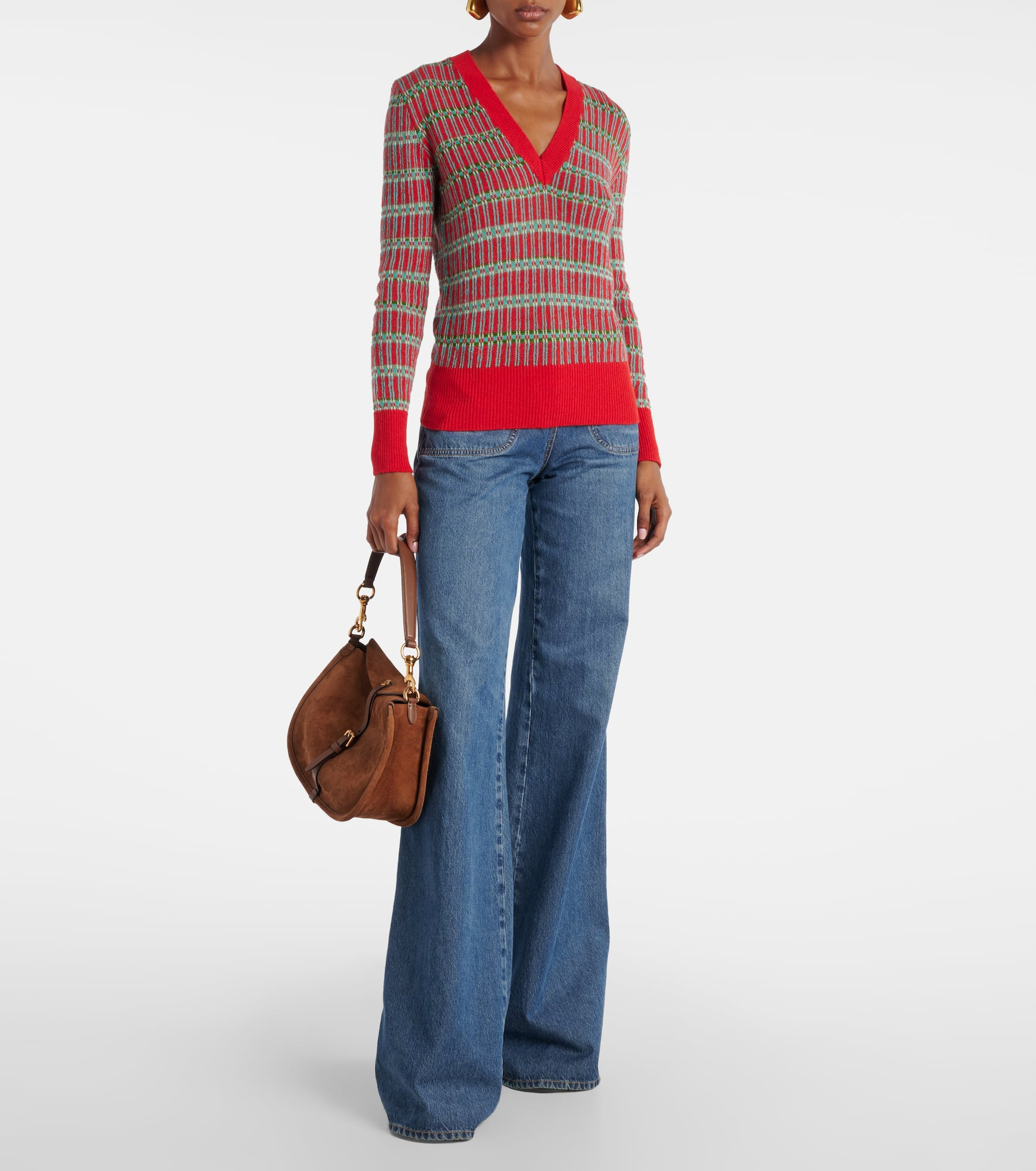 Jacquard wool-blend sweater - 2