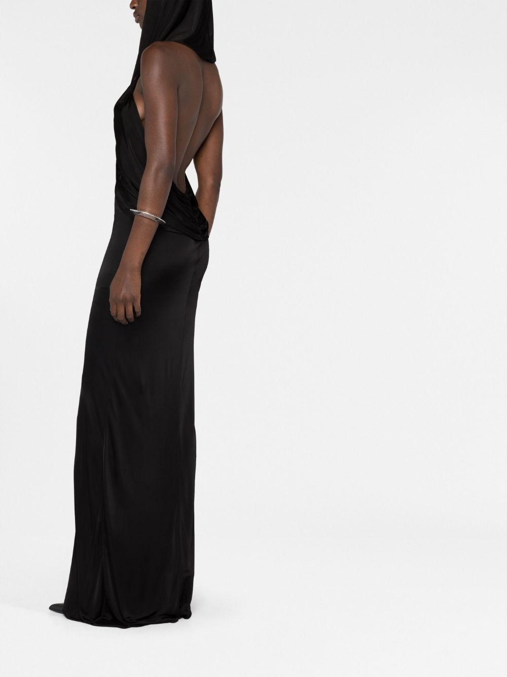 hooded draped dress - 6