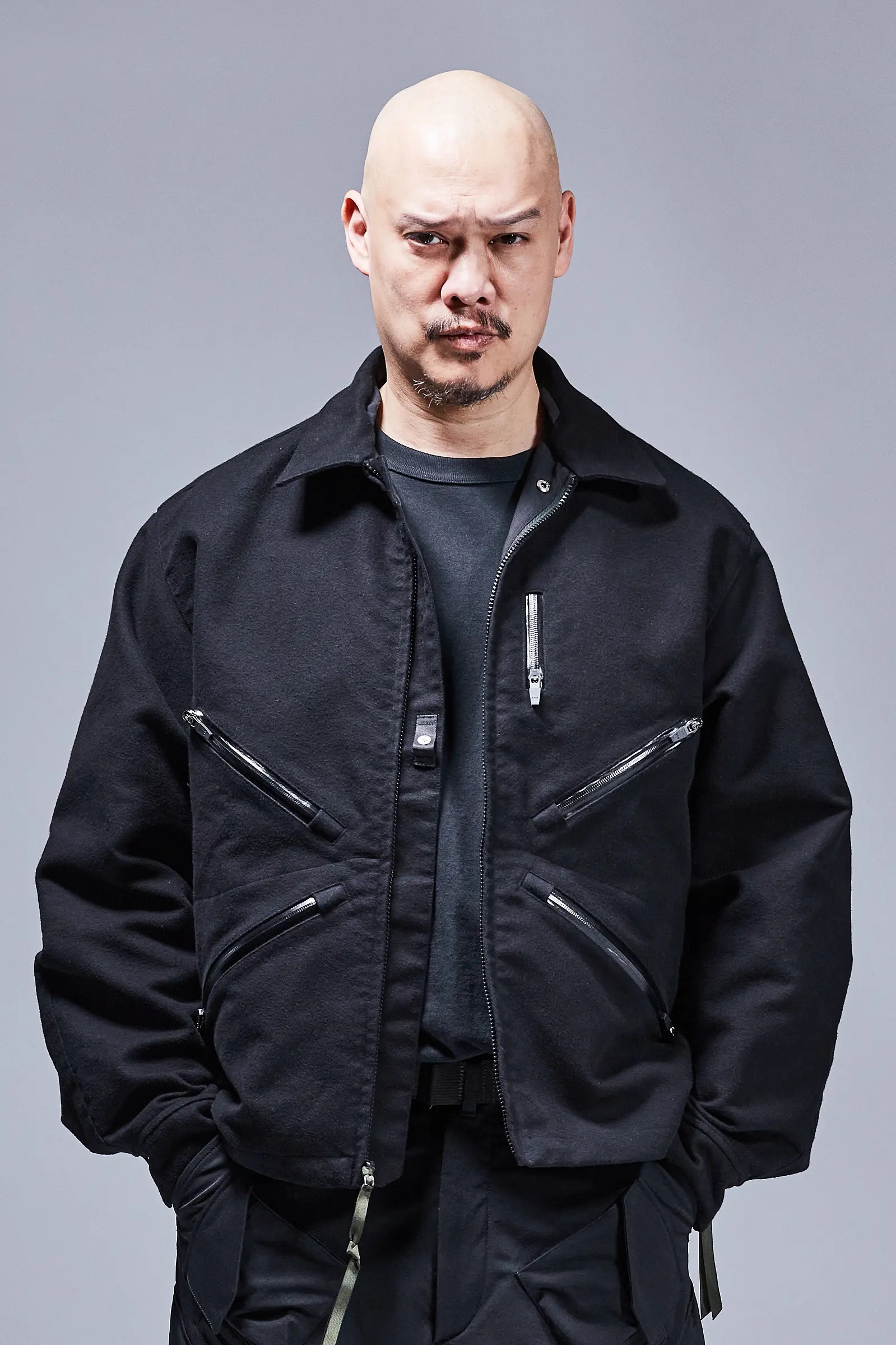 J121-KI Cotton Moleskin Jacket Black - 4