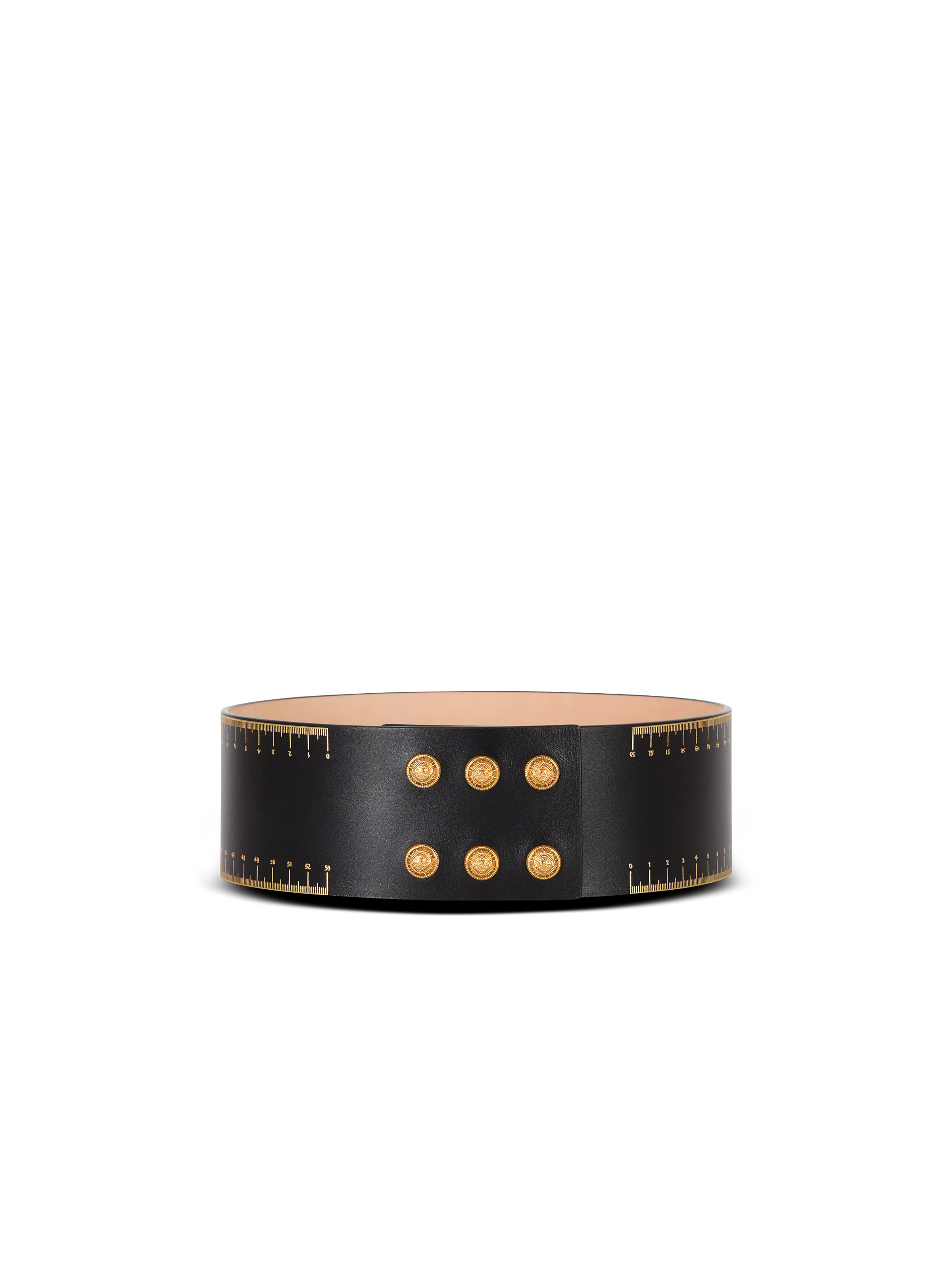 Waist belt in printed Couture leather - 3