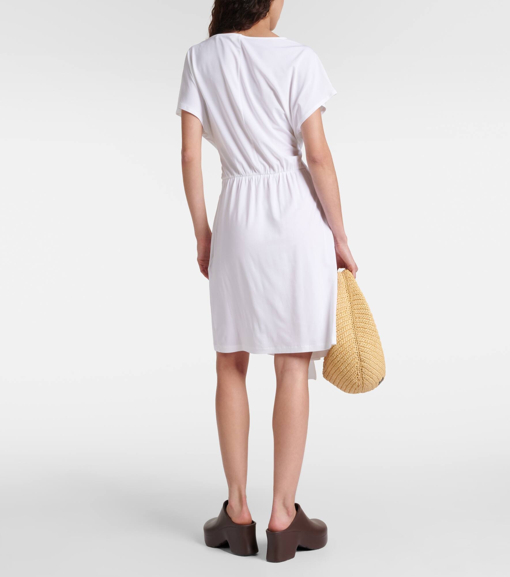 Belted jersey midi dress - 3