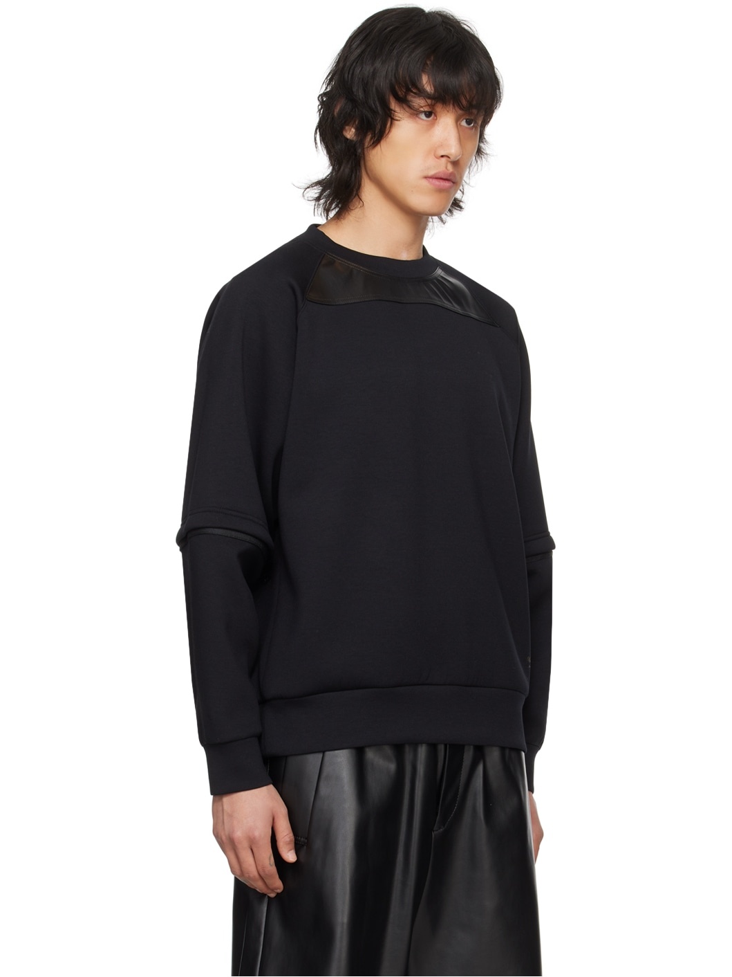 Black Raglan Sweatshirt - 2
