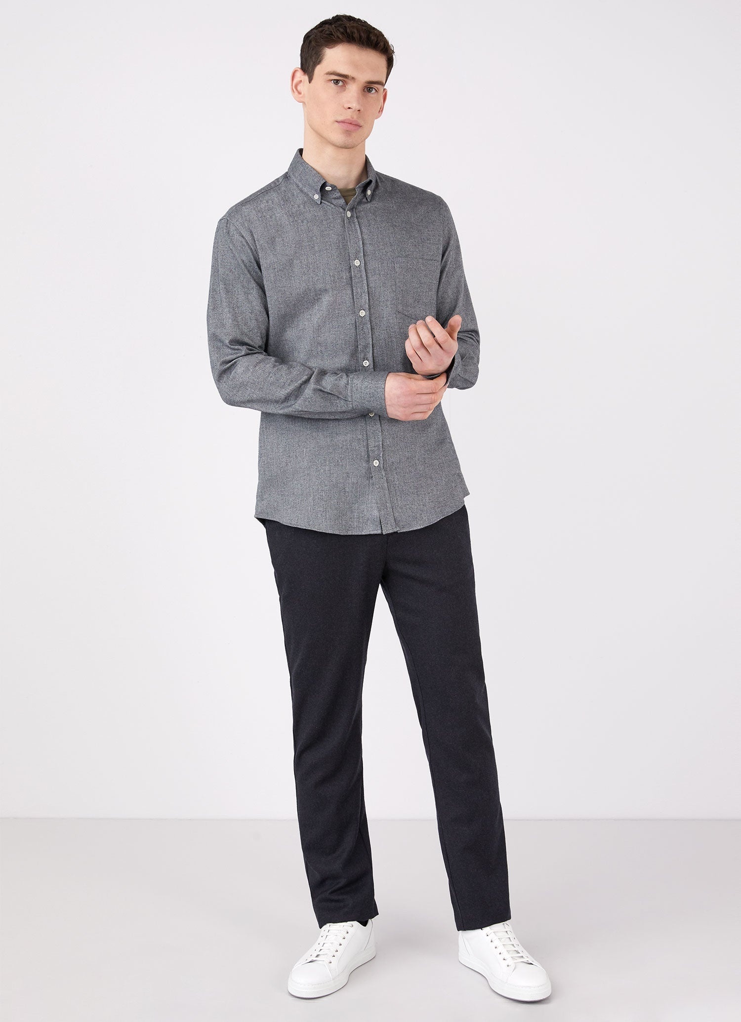 Brushed Cotton Flannel Shirt - 3