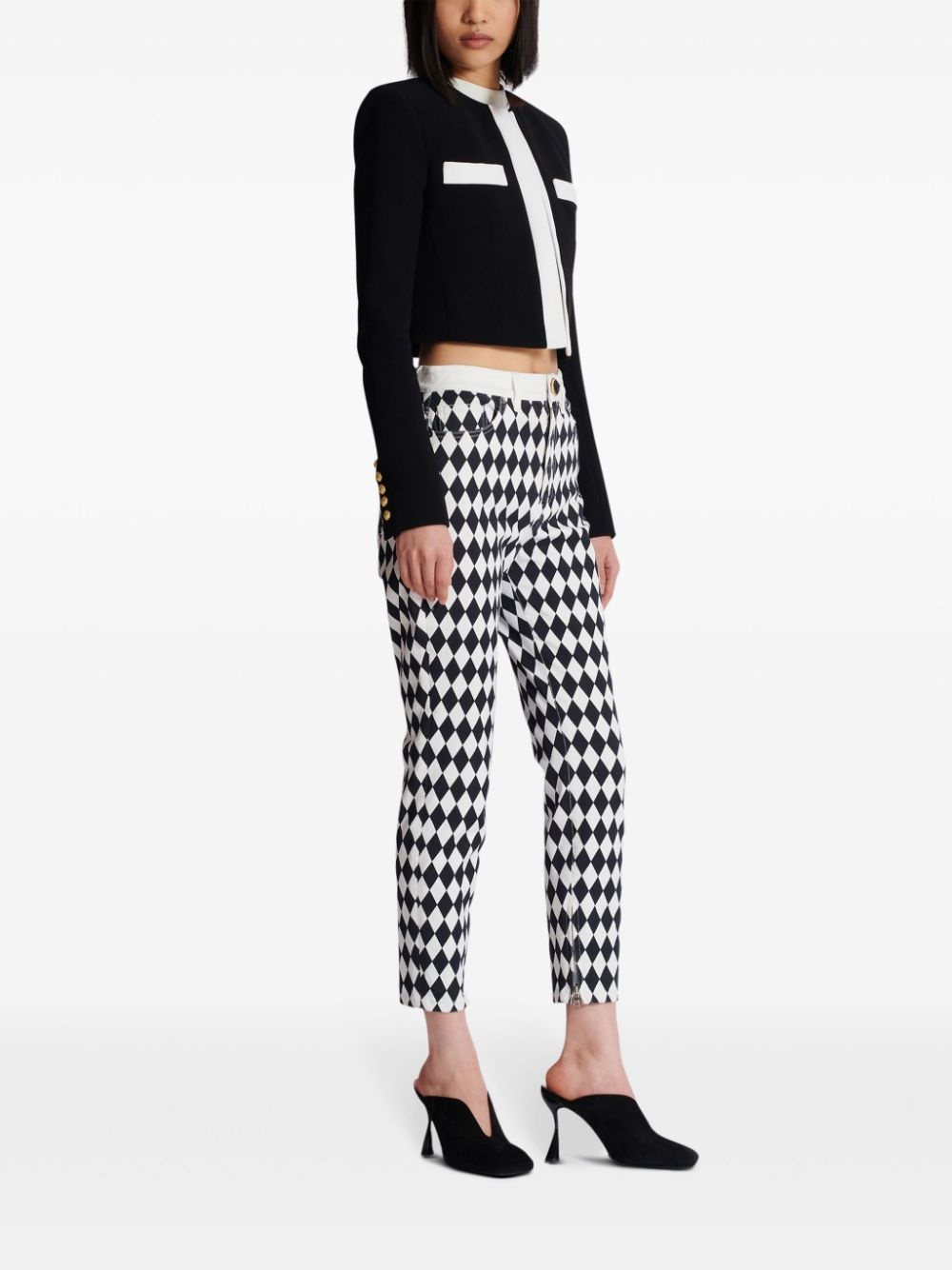 Spencer crepe cropped jacket - 3