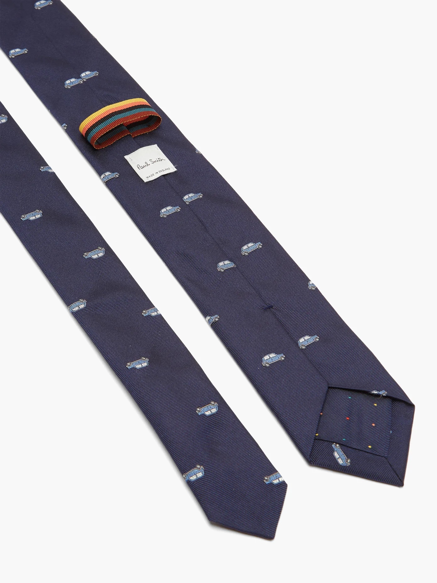 Car-jacquard silk tie - 3