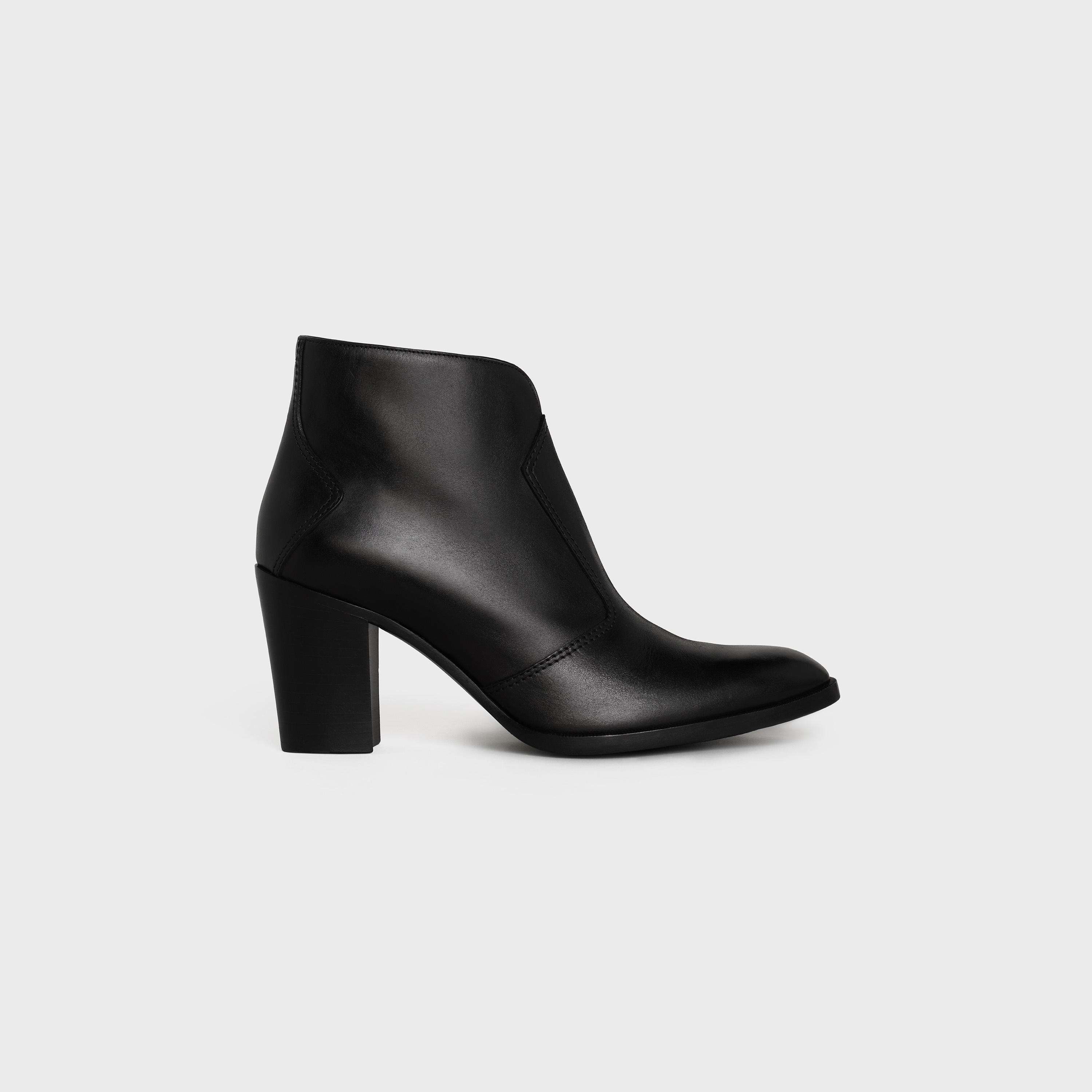 CELINE PAGES CROPPED ZIPPED BOOT  IN  SHINY CALFSKIN - 1