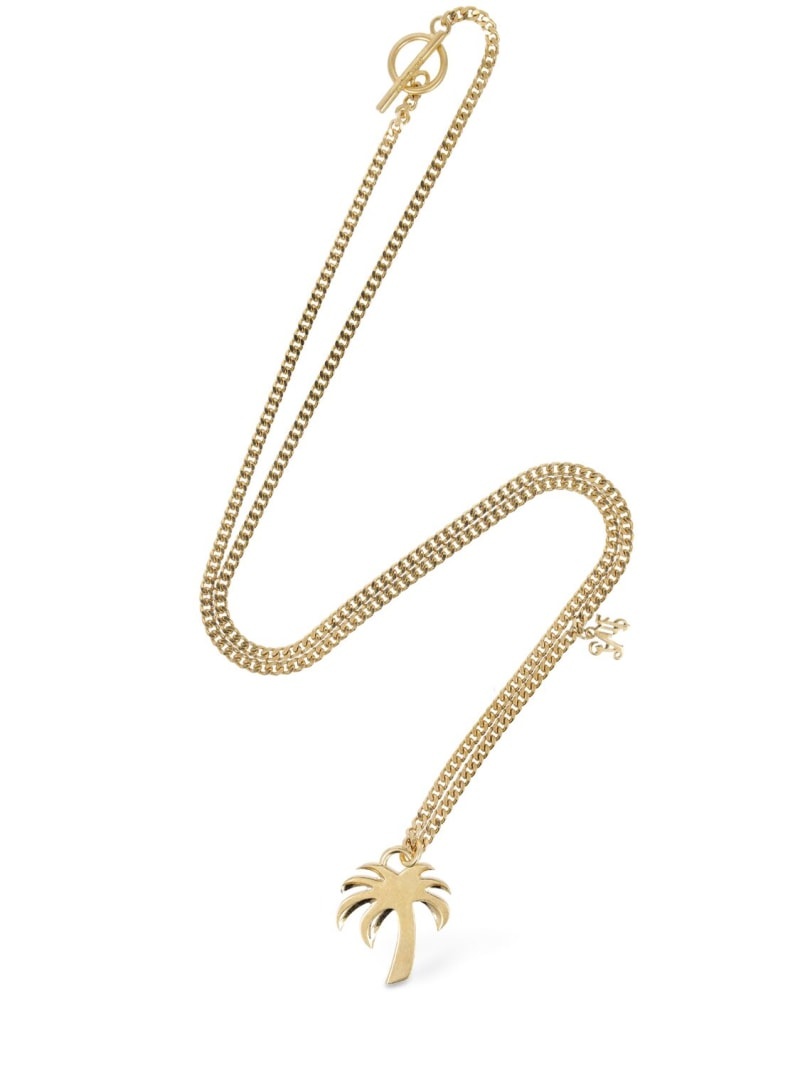 Palm charm brass necklace - 3