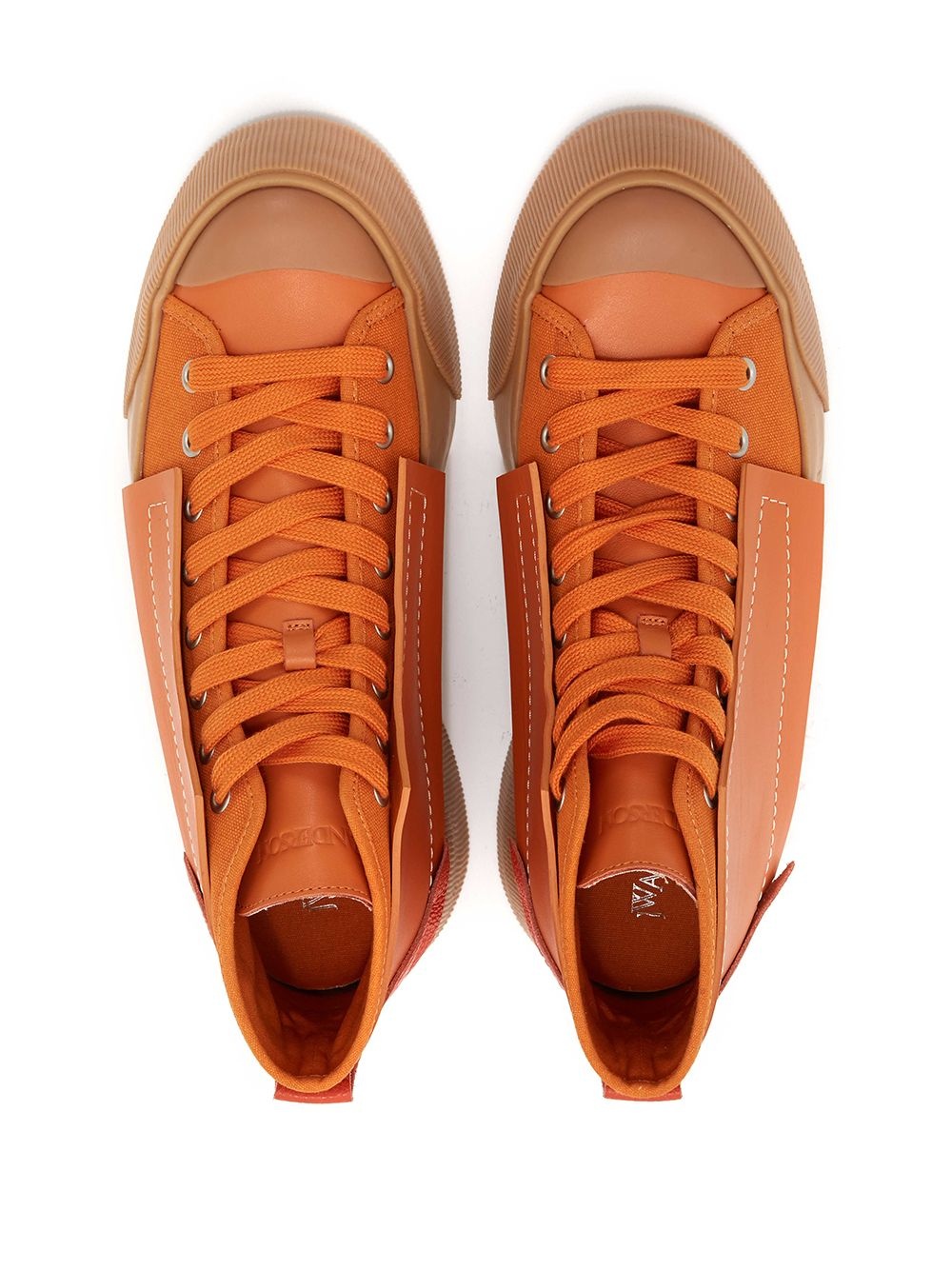 panelled high-top sneakers - 3