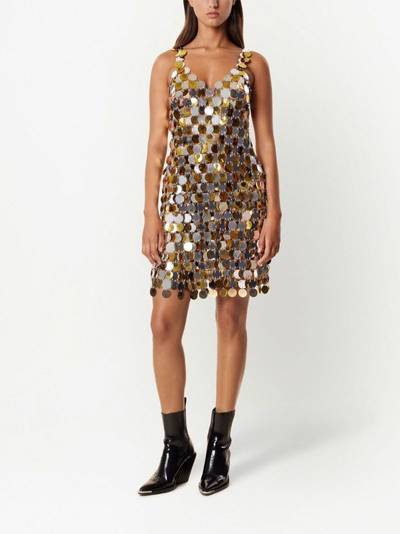 Paco Rabanne paillette-chainmail sparkle minidress outlook