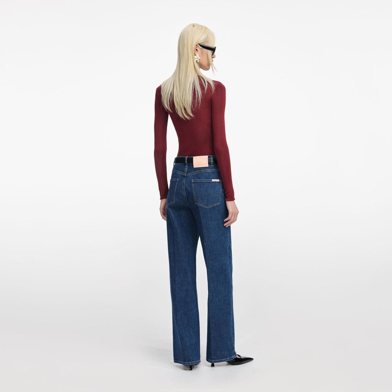 self-portrait Blue Straight Leg Jeans outlook