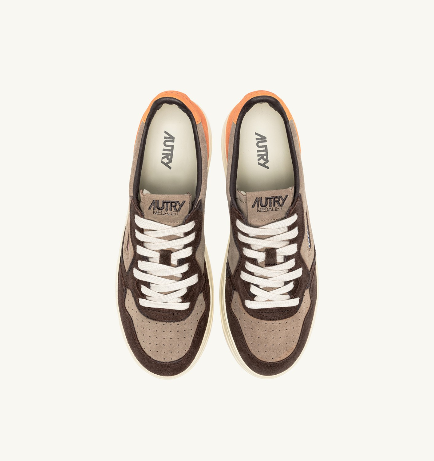 MEDALIST LOW SNEAKERS IN TRICOLOR BROWN FANTA AND MOKA SUEDE - 5