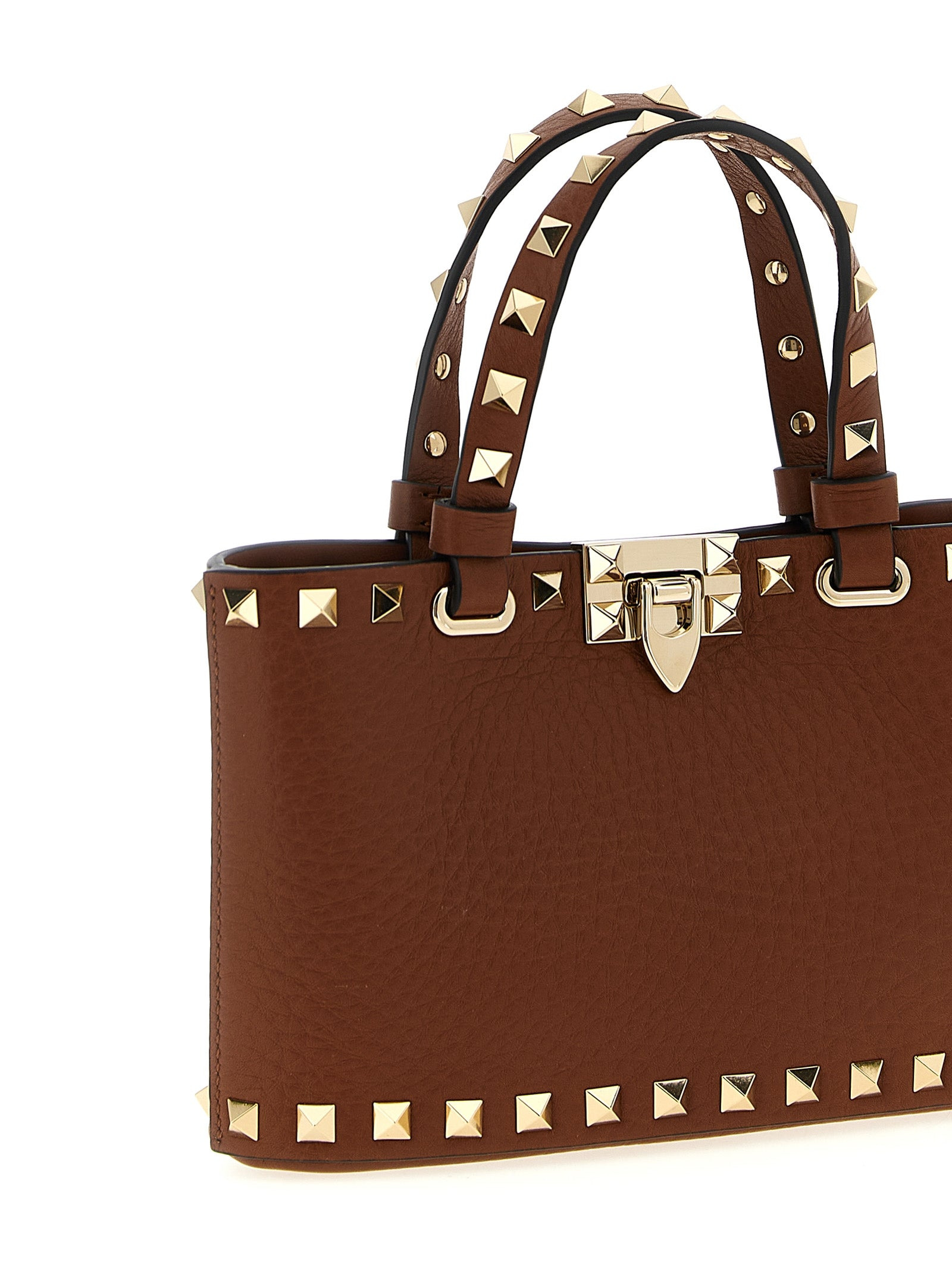 Rockstud Hand Bags Brown - 3