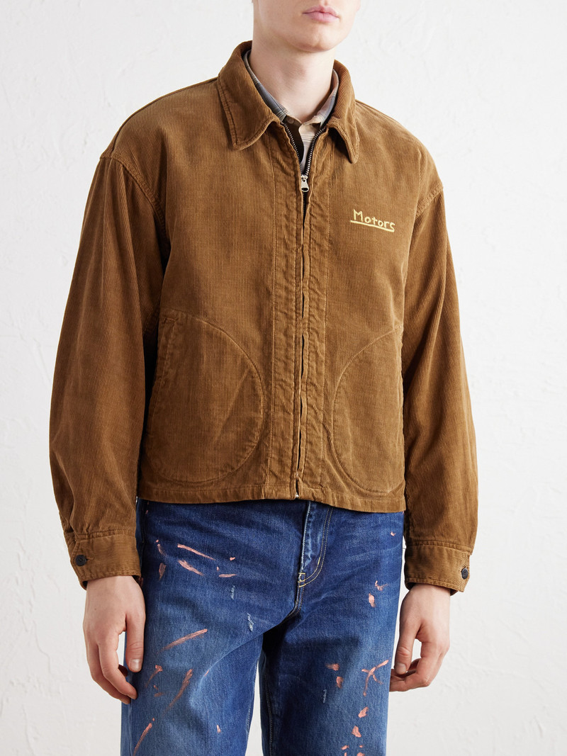 Somer Swingtop Embroidered Distressed Cotton-Corduroy Jacket 3