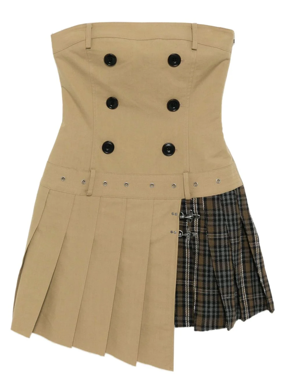 pleated trench dress - 1