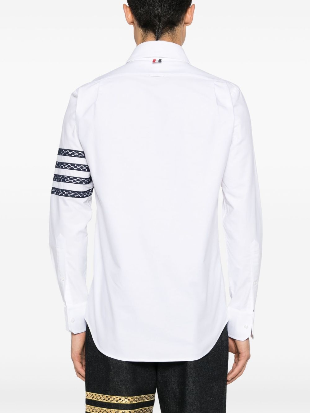 embroidered-snake cotton shirt - 4