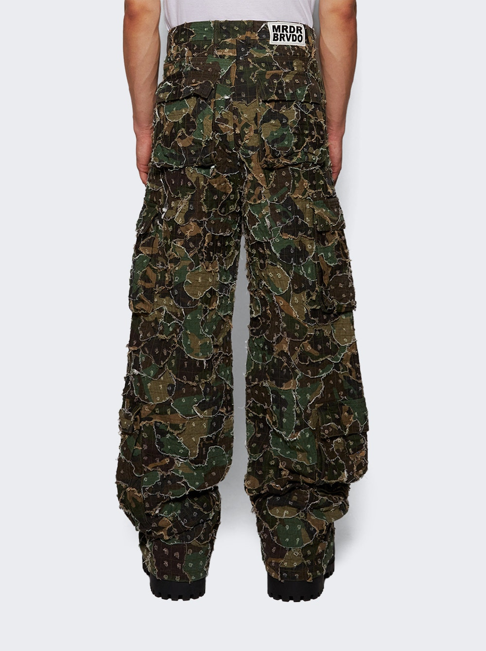 Micro Distressed Cargo Pant Olive - 4