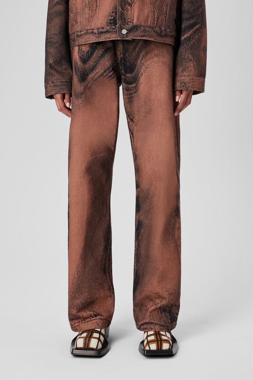 Brown-black Denim Jeans - 5