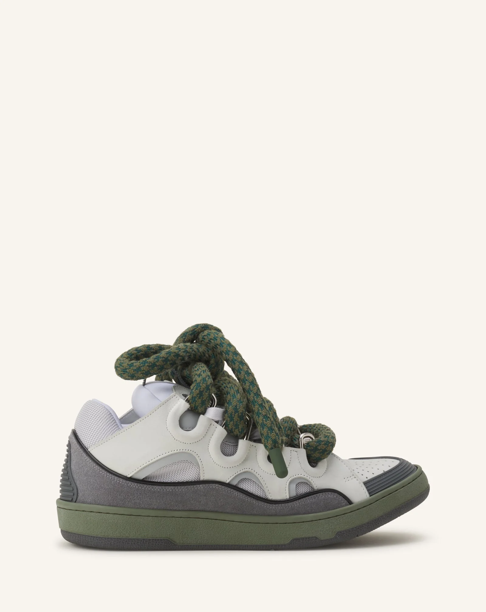 CURB SNAKE SNEAKERS IN LEATHER - 1