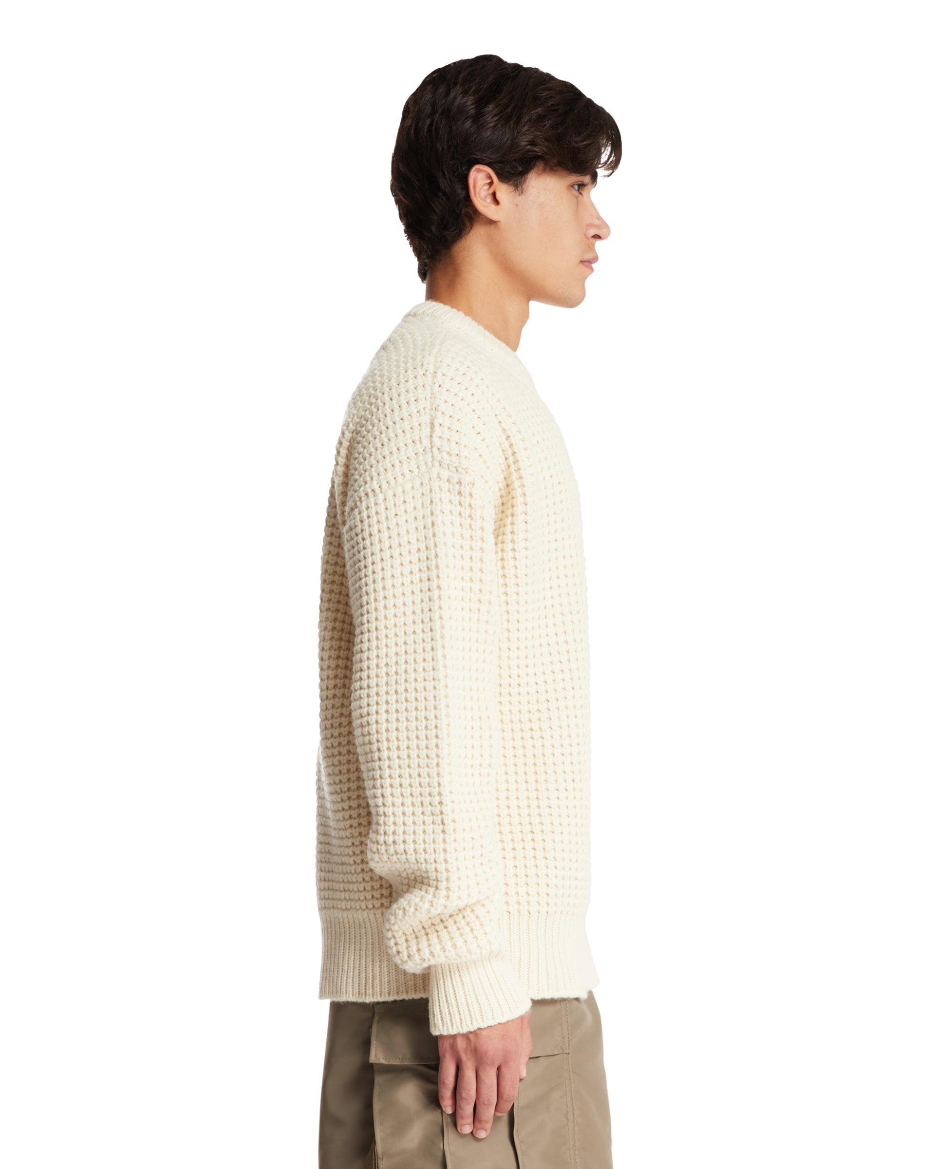 White Openwork Sweater - 5