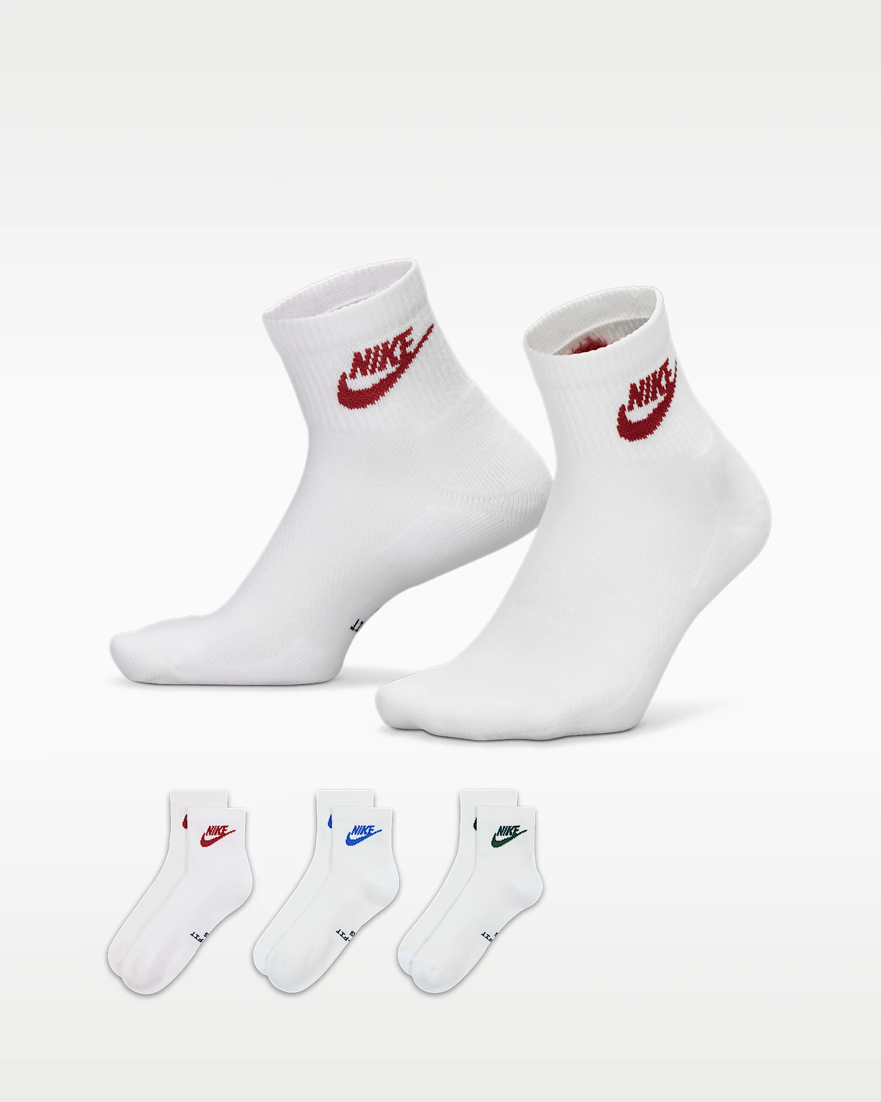 Nike Everyday Elevated Ankle Socks (3 Pairs) - 1