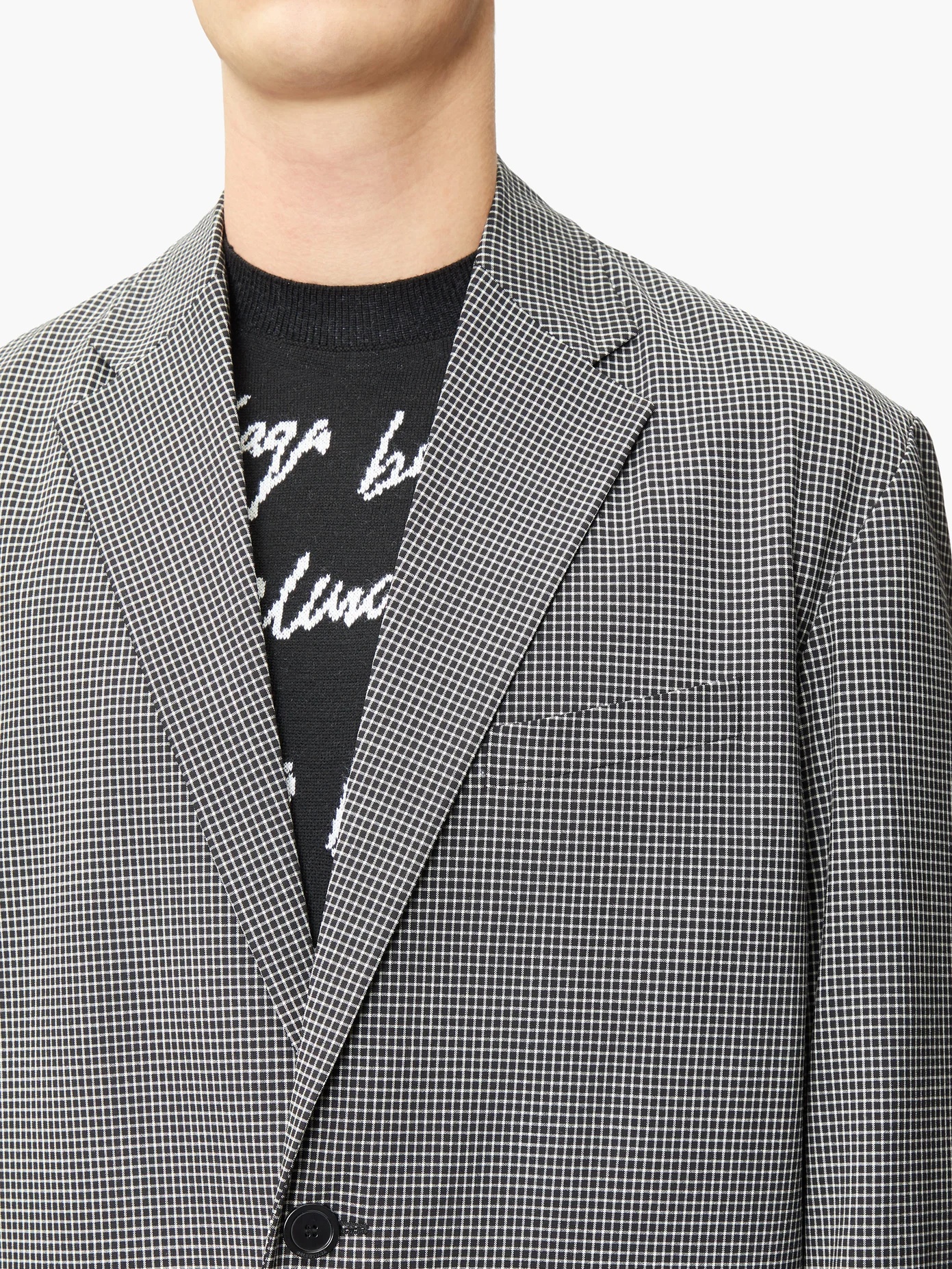 Oversized wool-blend twill suit jacket - 3