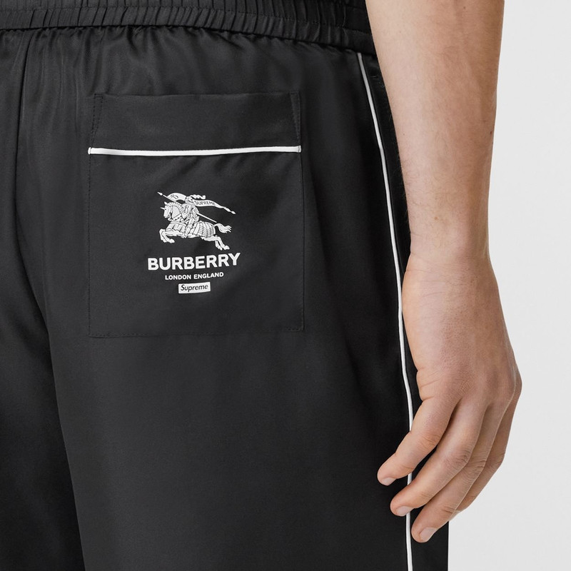 Logo Print Silk Twill Shorts – Unisex 3