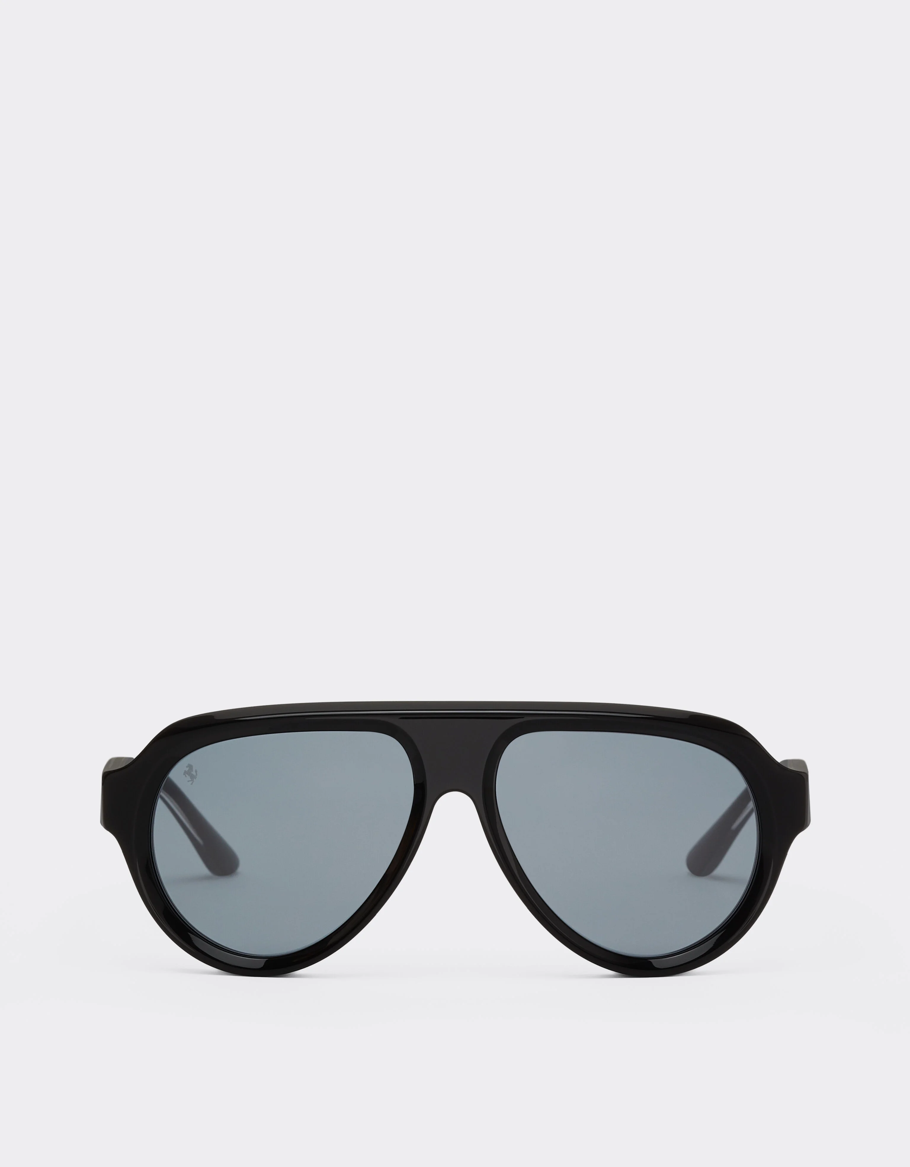 Ferrari sunglasses in shiny blackacetate with blue lenses - 1