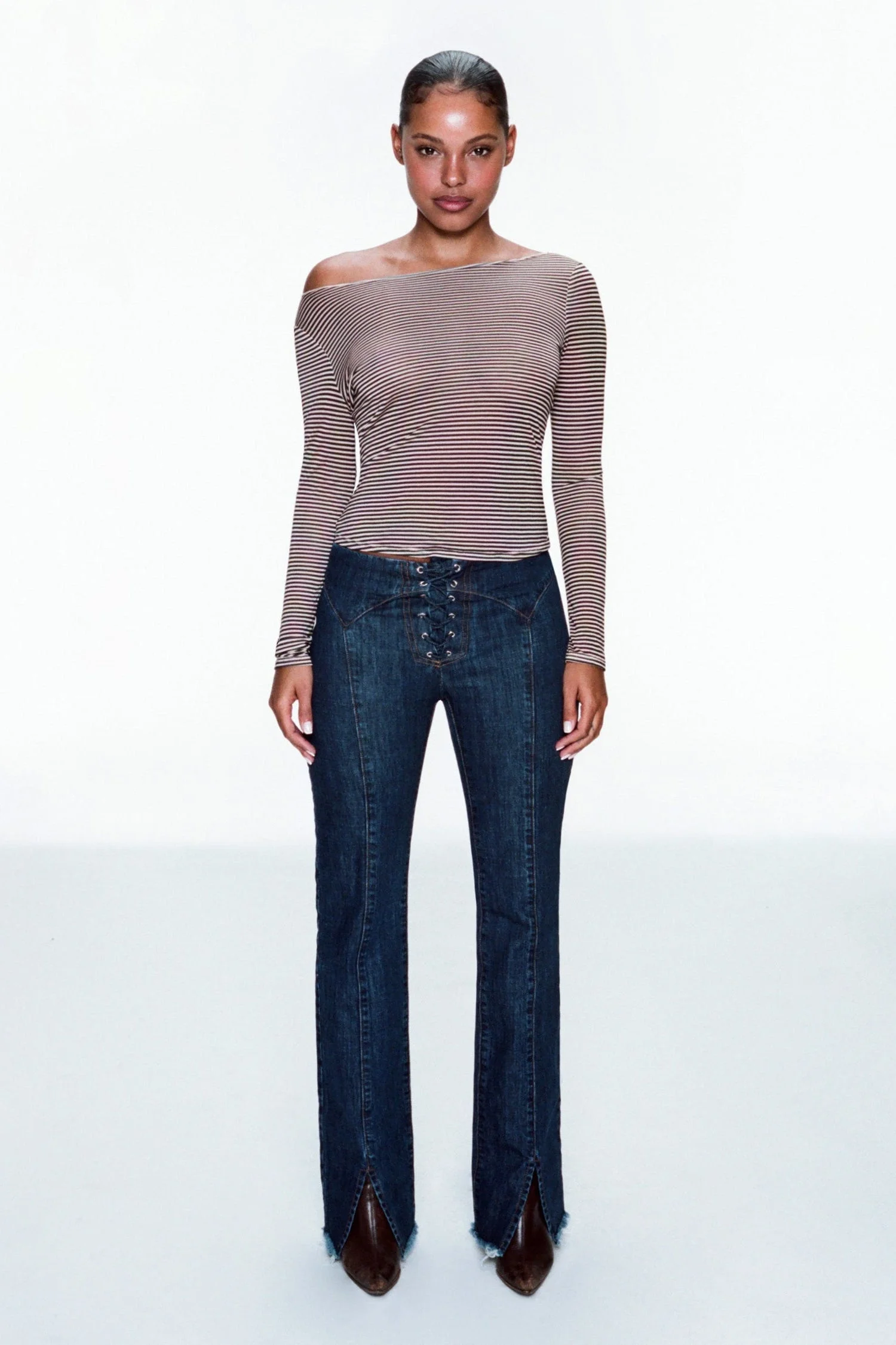 ELEMENT LACE UP JEAN - DARK WASH - 1