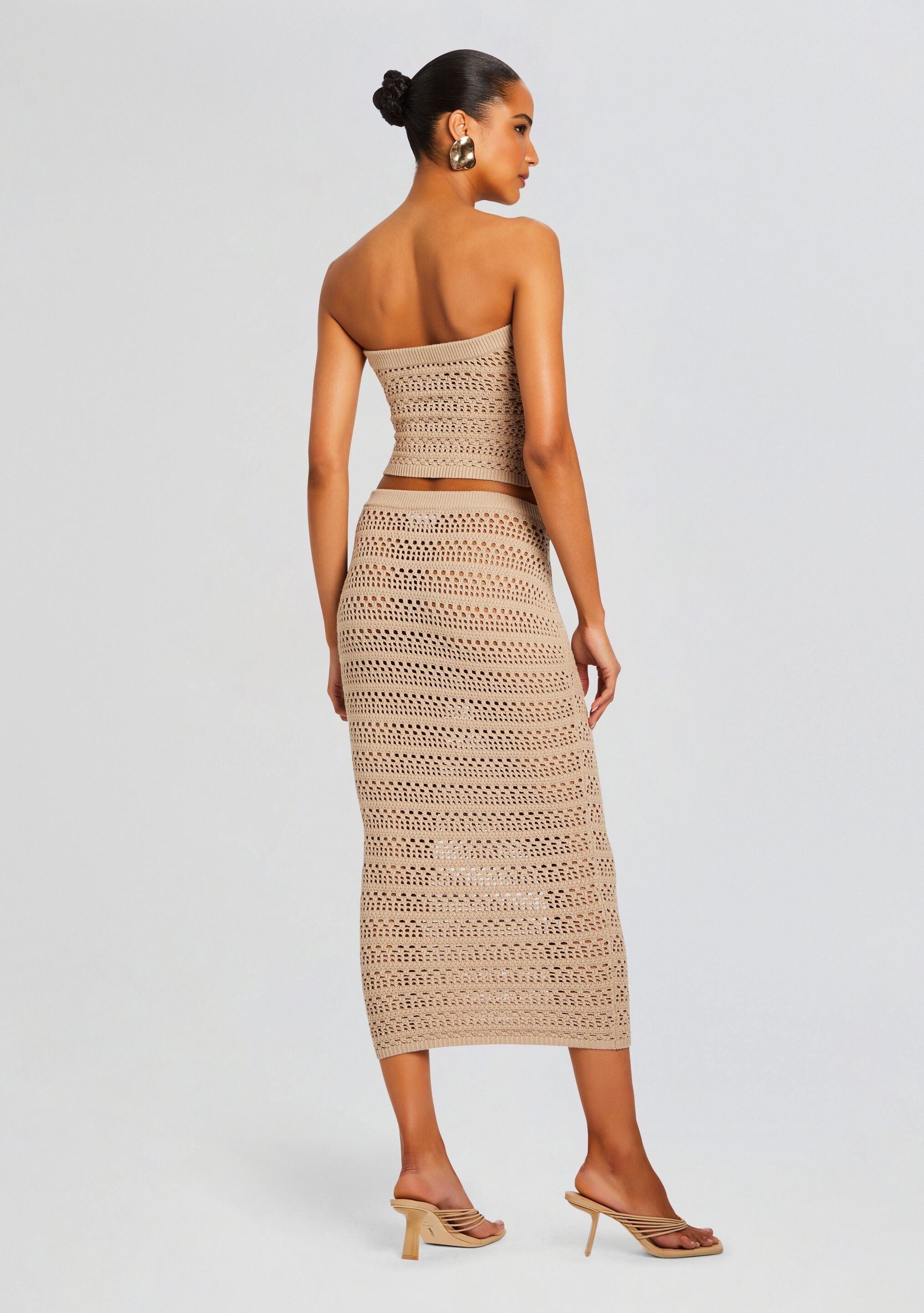 MARJORIE KNIT CROCHET MAXI SKIRT - 4