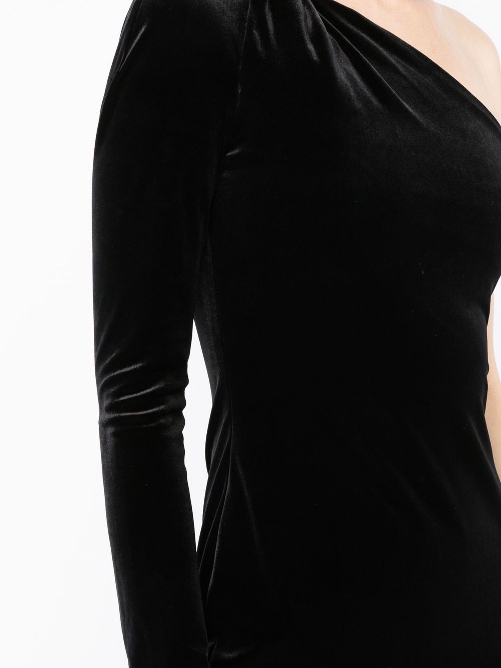 Off Kilter asymmetric velvet dress - 5