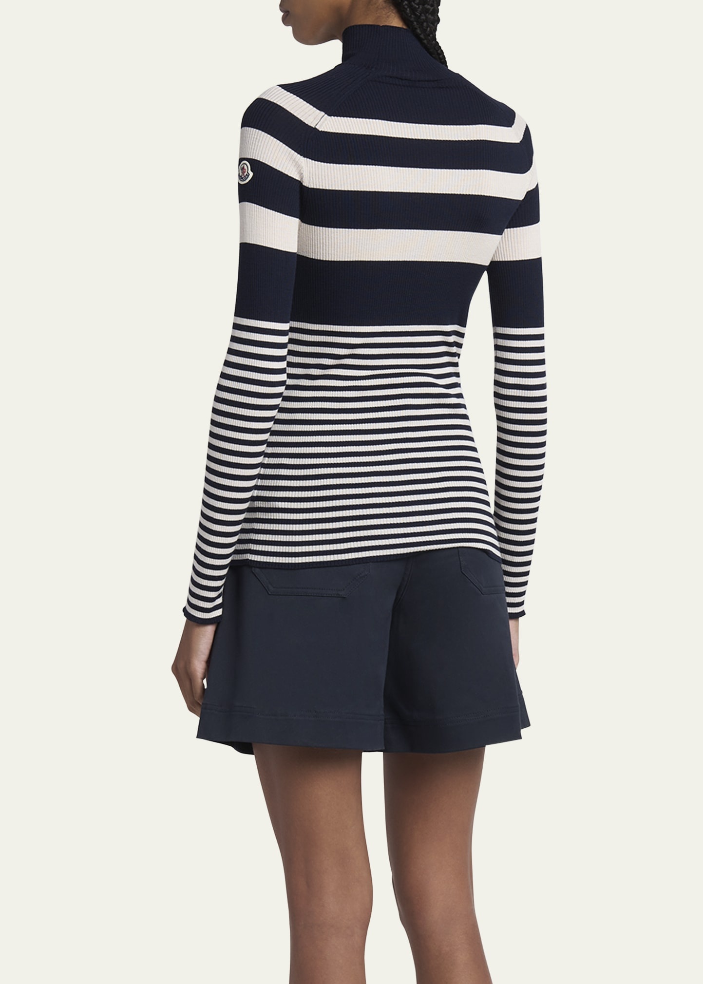 Stripe Wool Turtleneck Sweater - 3