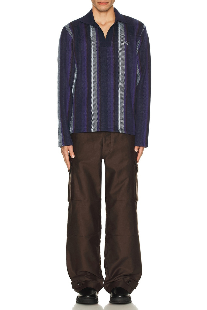 NICHOLAS DALEY Long Sleeve Striped Polo outlook