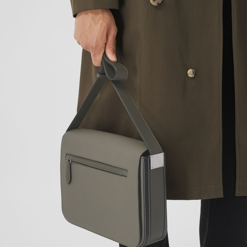 Small Grainy Leather Messenger Bag 9