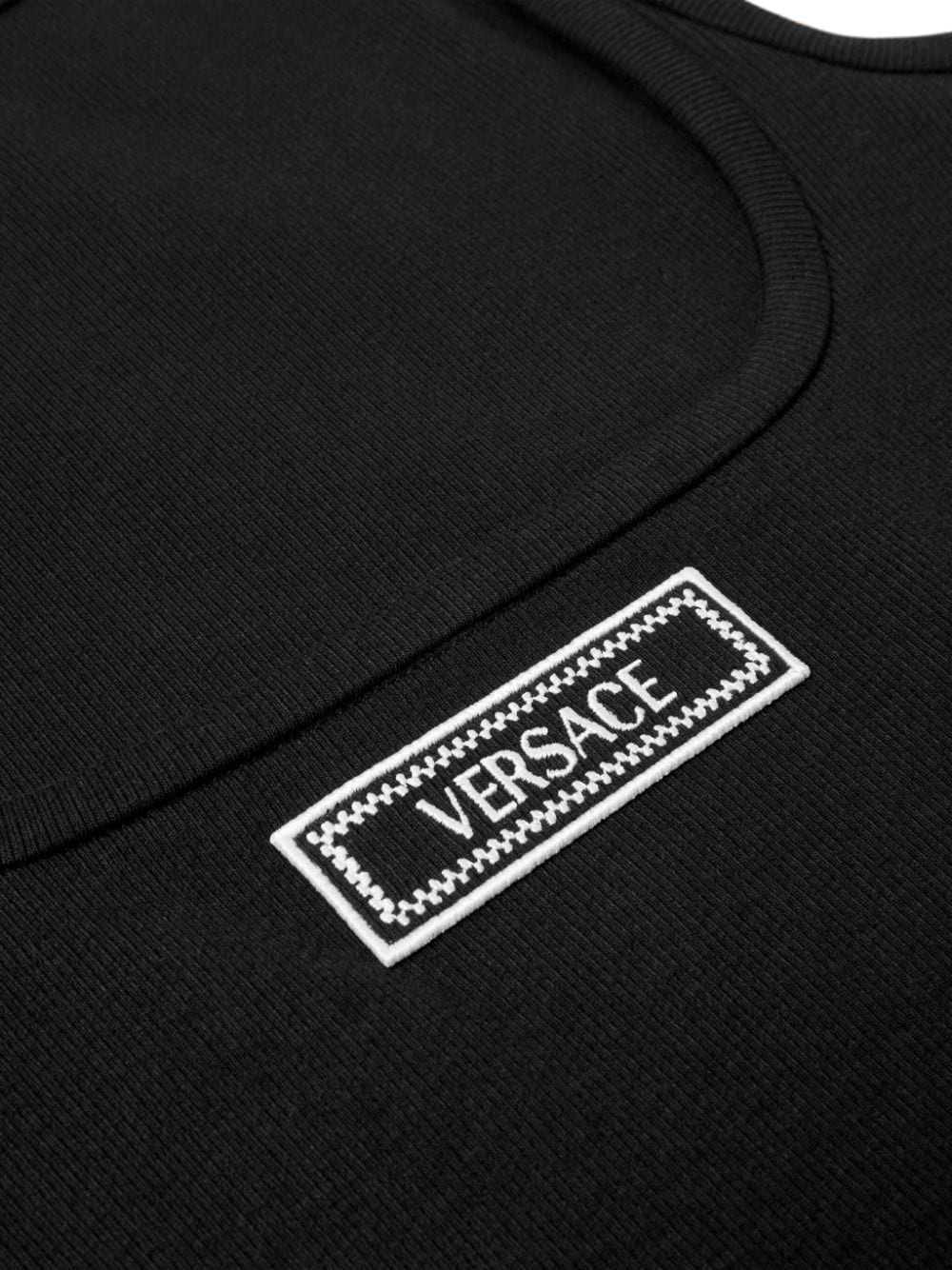logo-embroidered tank top - 3