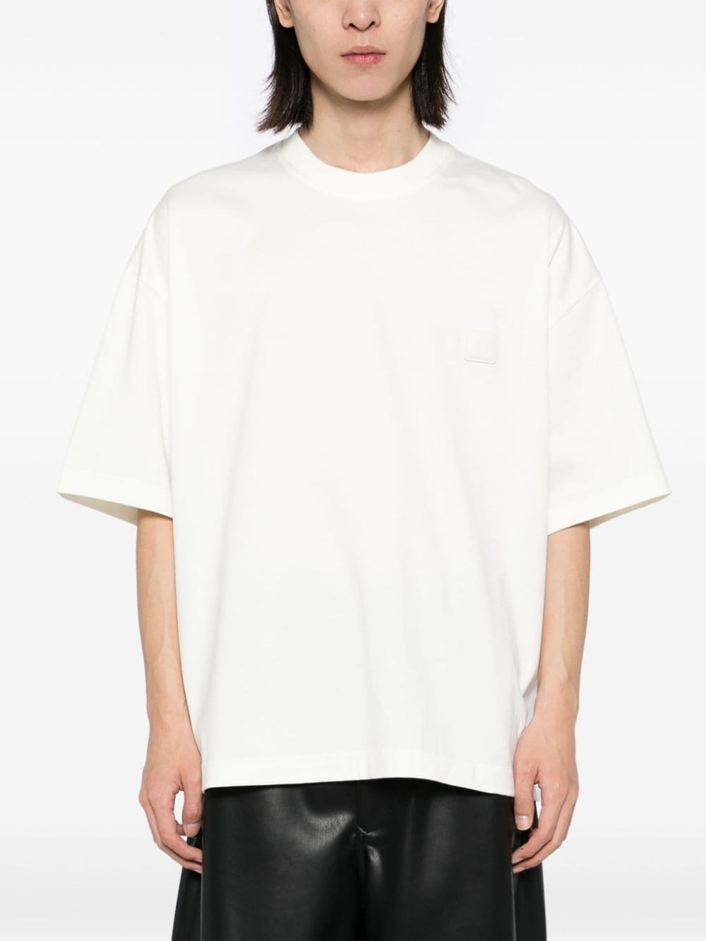 log-patch cotton T-shirt - 3