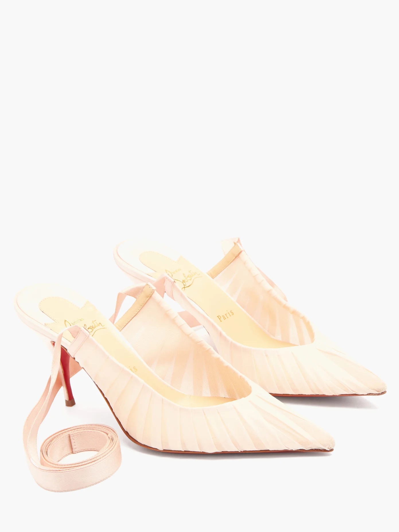 Goya Ruban pleated tulle pumps - 4