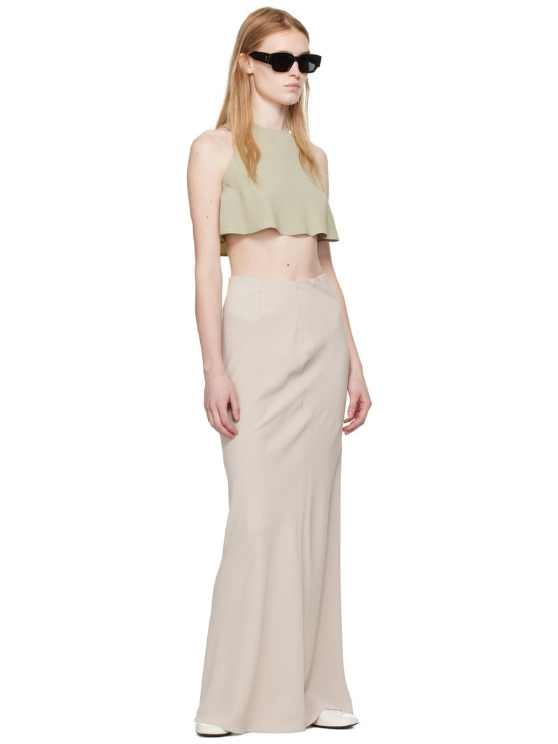 AMI Paris Beige Bias-Cut Maxi Skirt outlook