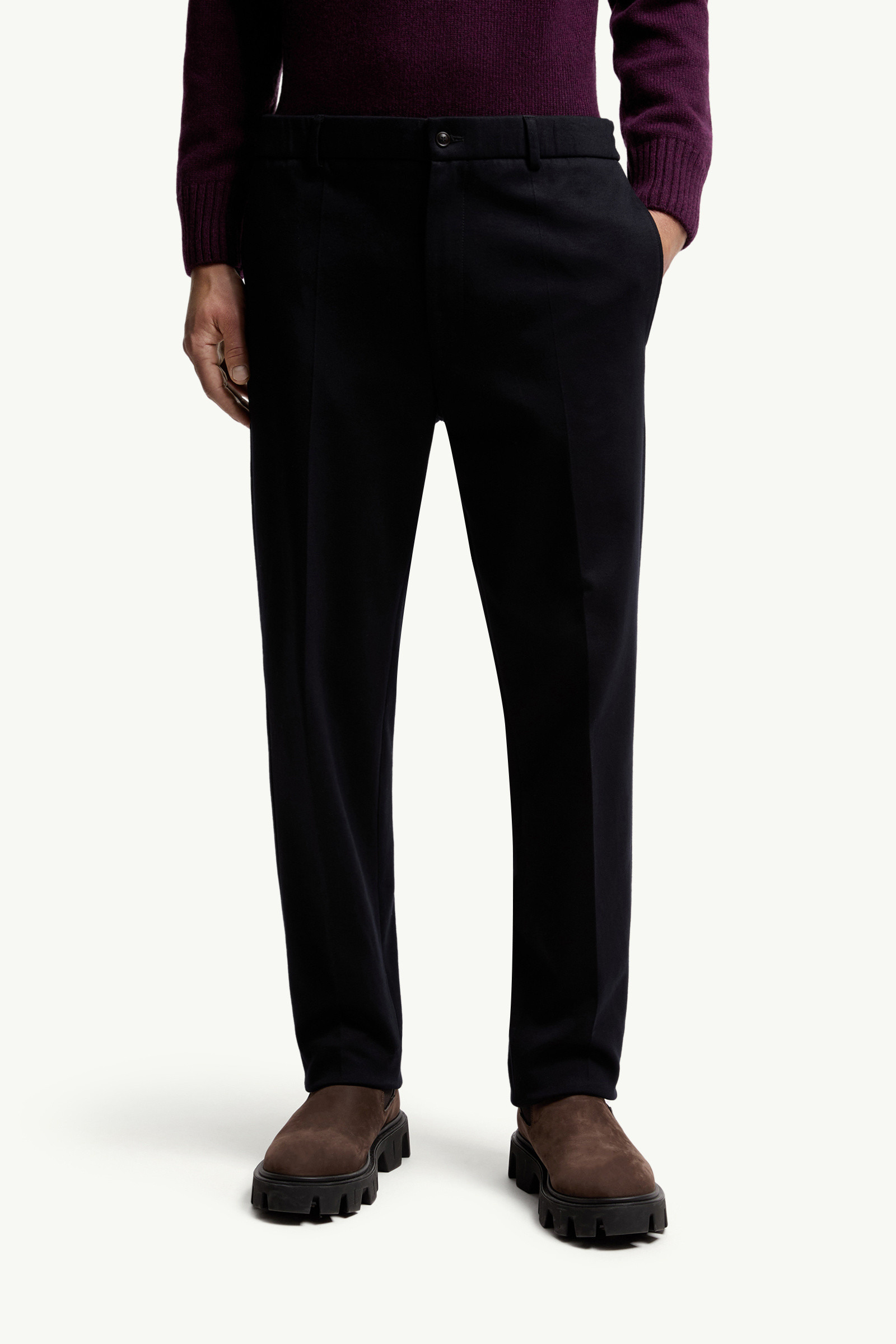 Cotton Blend Tailored Pants - 3