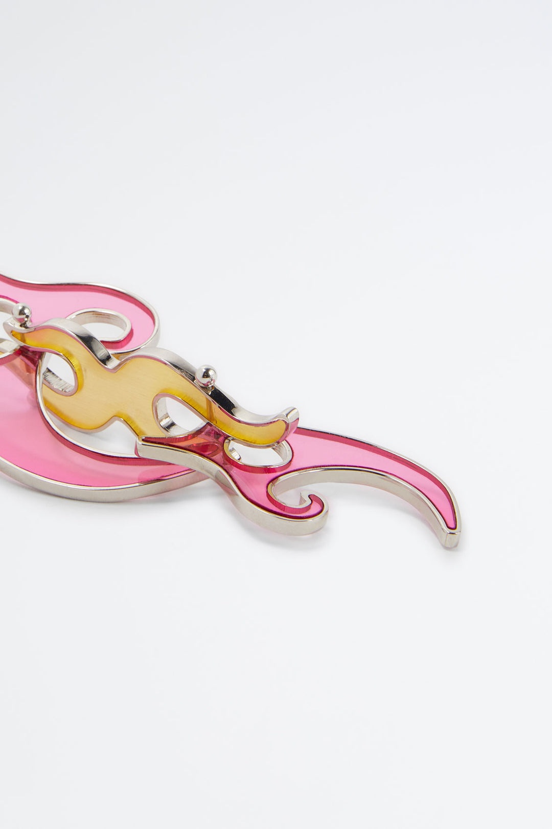 PINK & YELLOW FLAME EARRINGS - 3
