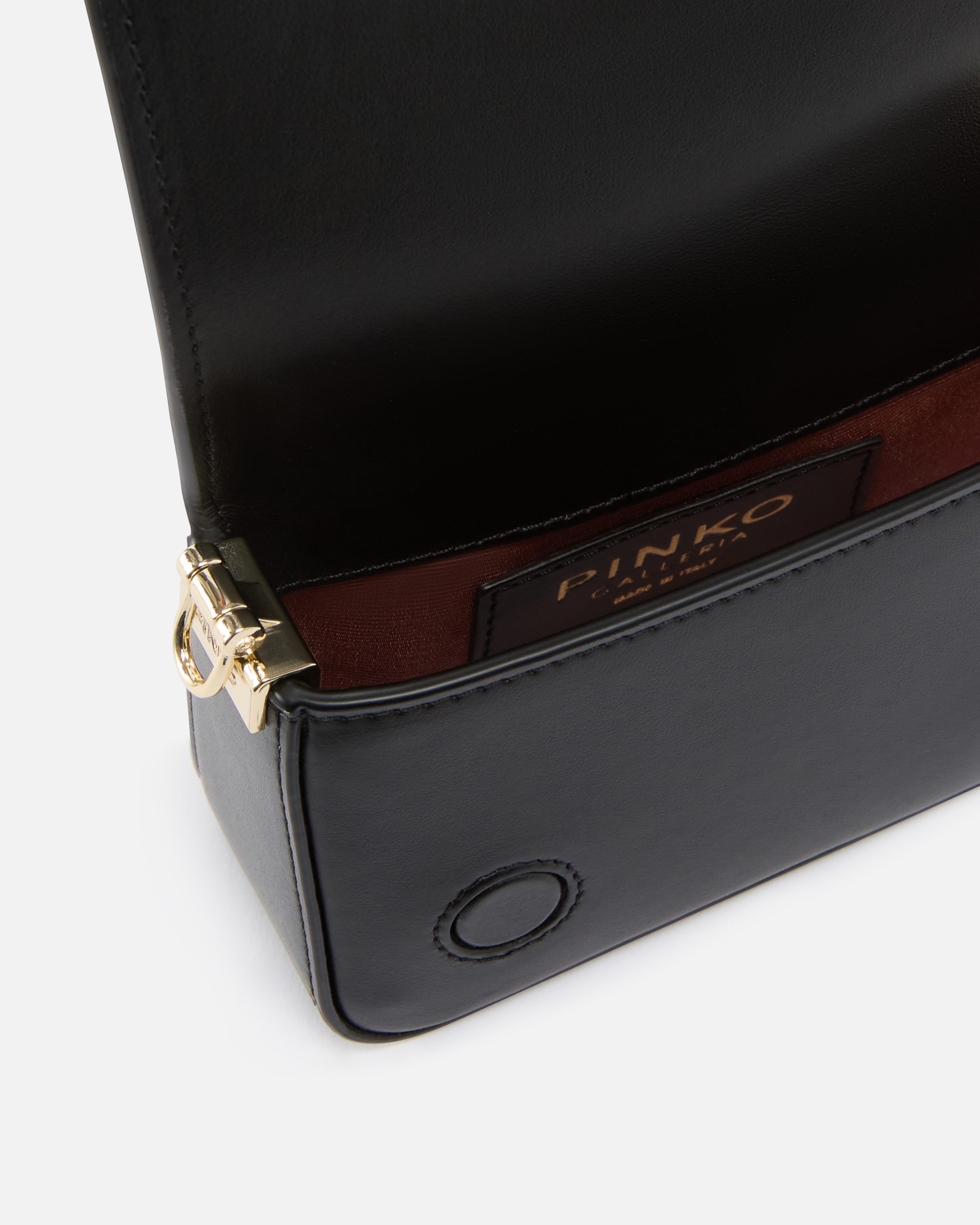 RHINESTONE-DETAILED MICRO LOVE BAG CLUTCH WITH DETACHABLE SHOULDER STRAP - 4