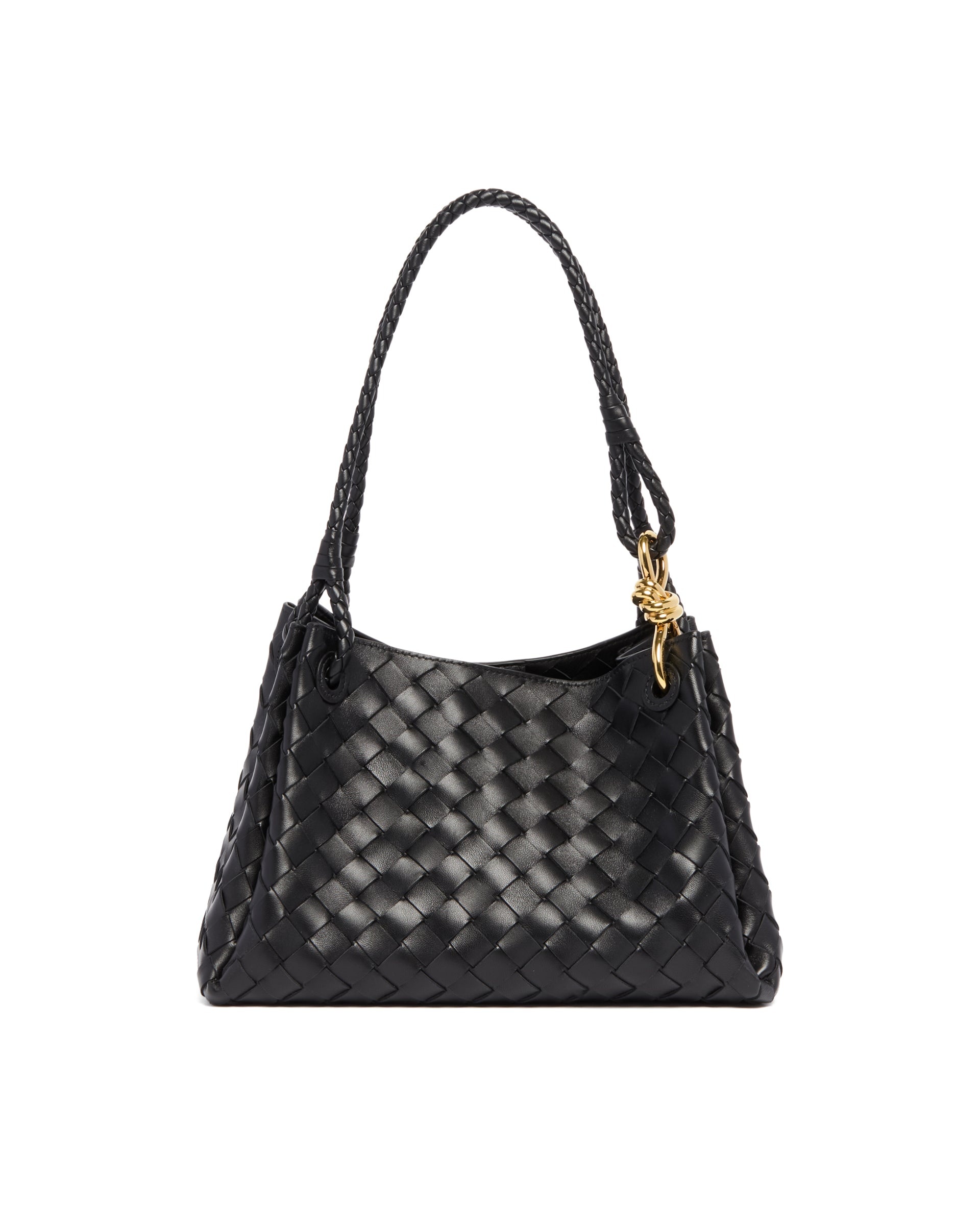 Black Leather Parachute Bag - 3