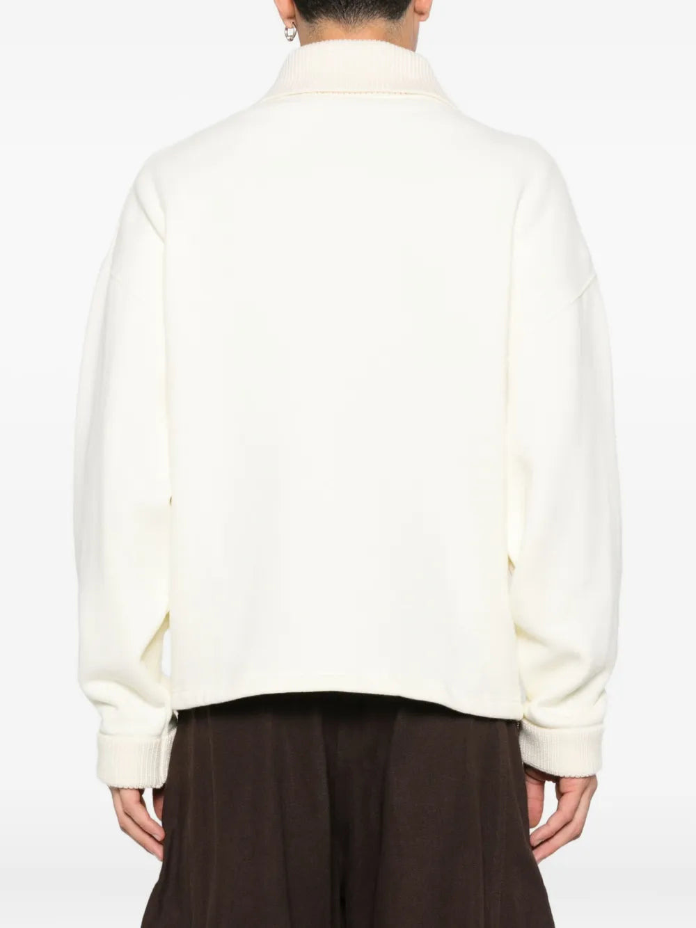 Jacquemus Men Ribbed Sweater With Polo Collar - 4