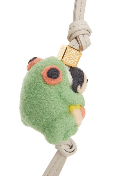 Loewe Frog with Kid charm in felt and calfskin outlook