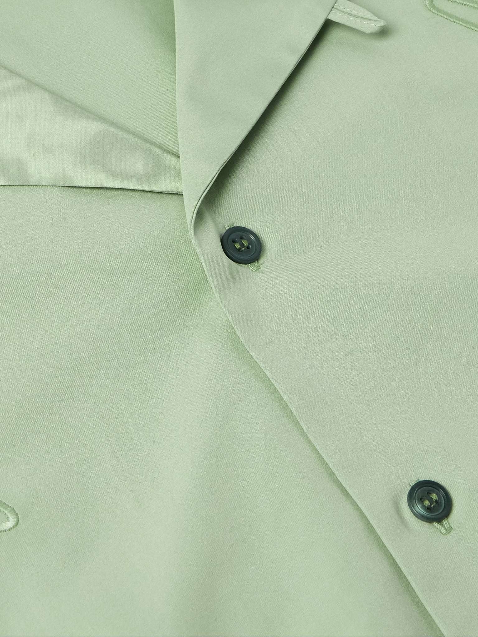 Confetti Convertible-Collar Embroidered Cotton-Poplin Shirt - 4