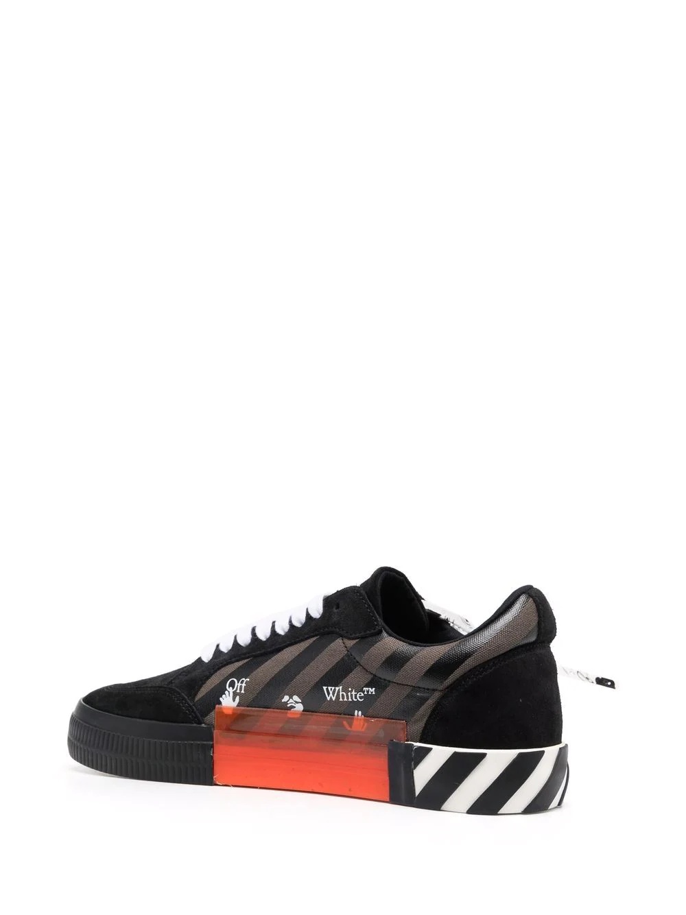 vulcanized diagonal print sneakers - 3